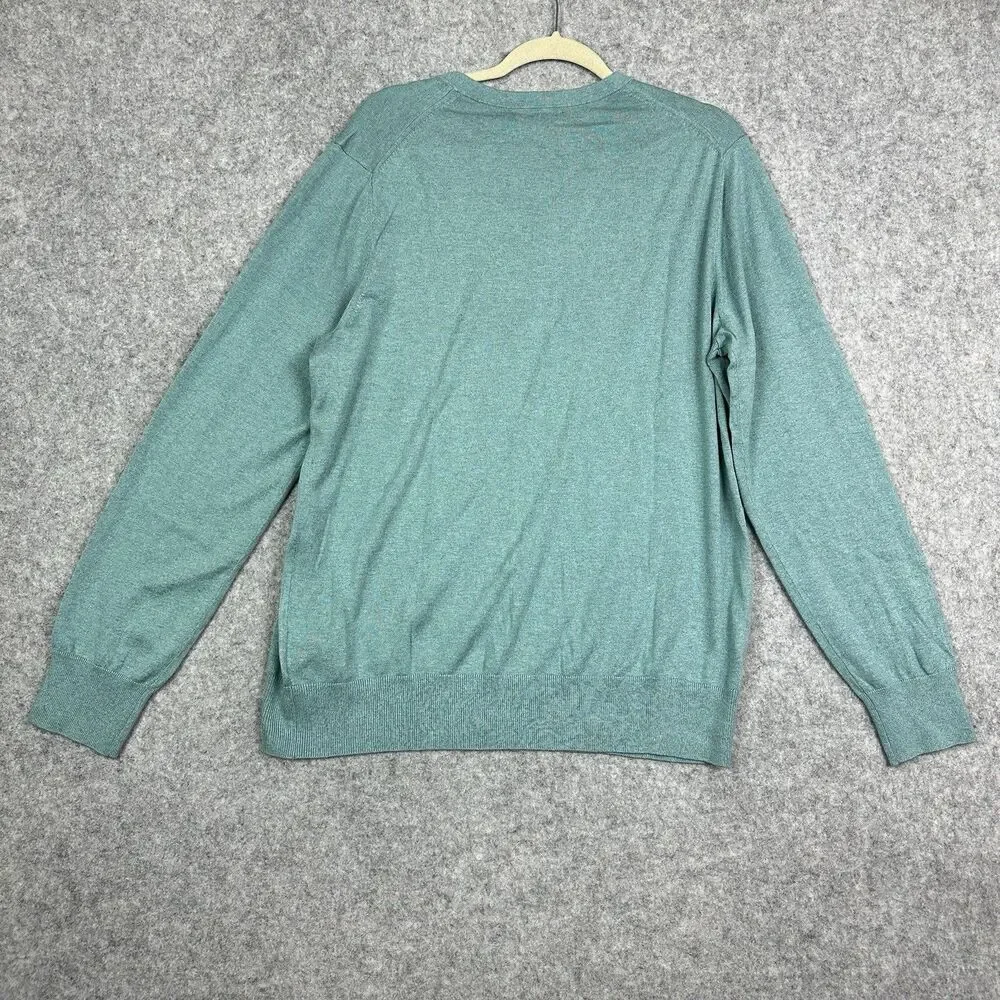Banana Republic Luxury Blend Sweater Mens XL V Neck Silk Cotton Cashmere NEW